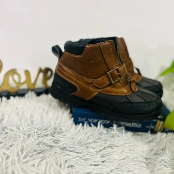 Polo by Ralph Lauren Kids Brown and Black Boots
